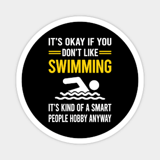 Smart People Hobby Swimming Swim Swimmer Magnet